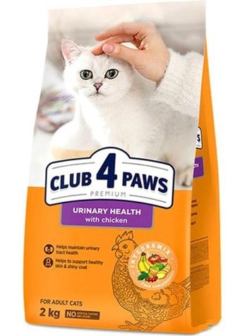 Club4paws Urinary Health Tavuklu Yetişkin Kuru Kedi Maması 2 kg