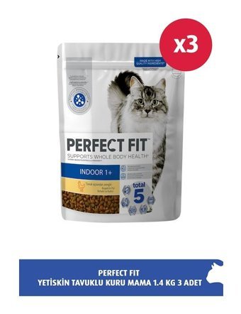 Perfect Tavuklu Tahıllı Yetişkin Kuru Kedi Maması 3x1.4 kg