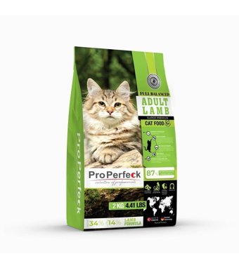 Pro Perfeck Premium Balkabaklı-Kuzulu Tahılsız Yetişkin Kuru Kedi Maması 2 kg