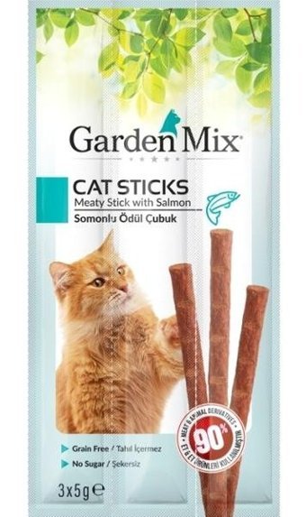 Garden Mix Sticks Somonlu Yetişkin Kedi Ödül Maması 15 gr