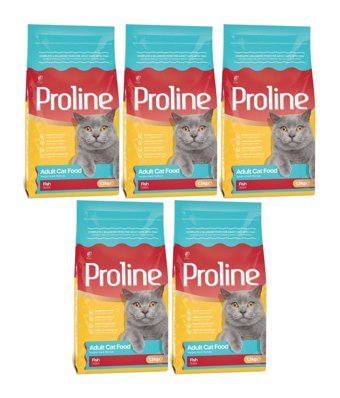 Pro Line Balıklı-Pirinç Tahıllı Yetişkin Kuru Kedi Maması 5x1.2 kg