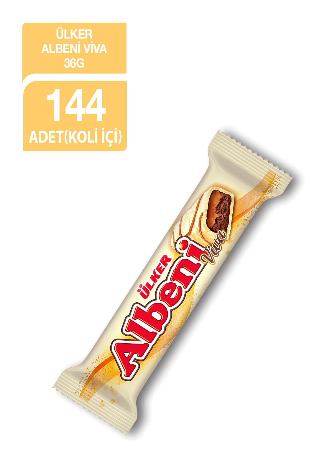 Ülker Albeni Viva Beyaz Çikolatalı Gofret 144x36 gr