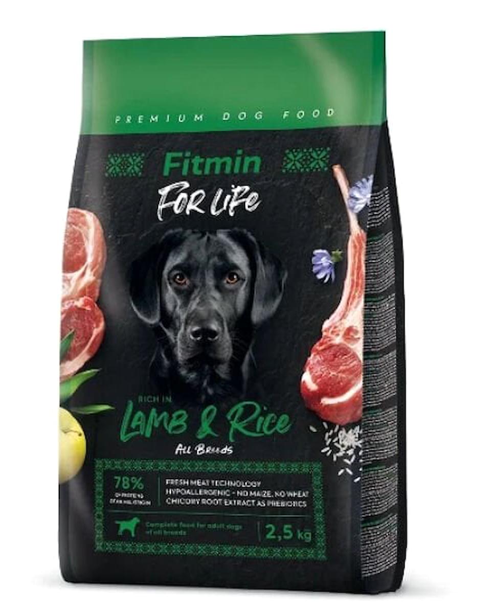 Fitmin For Life Kuzu Eti-Pirinçli Tüm Irklar Yetişkin Kuru Köpek Maması 2.5 kg