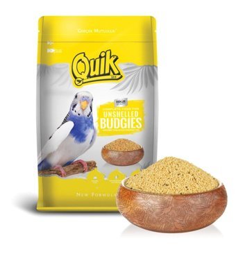 Quik Kabuksuz Sade Yetişkin Muhabbet Kuşu Yemi 2x400 gr