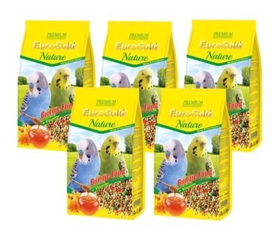 Eurogold Kabuklu Ballı Vitaminli Yetişkin Muhabbet Kuşu Yemi 5x500 gr