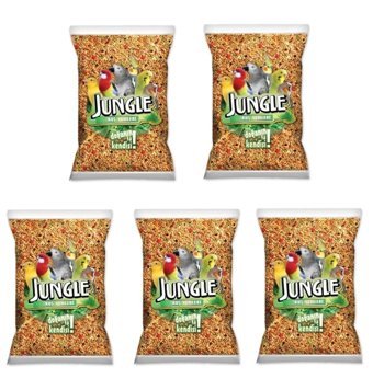 Jungle Kabuklu Sade Vitaminli Muhabbet Kuşu Yemi 5x500 gr