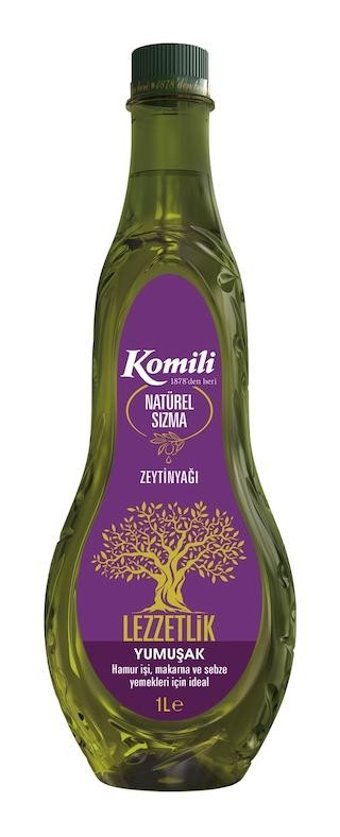 Komili Lezzetlik Yumuşak Organik Polifenollü Olgun Hasat Plastik Sızma Zeytinyağı 1 lt