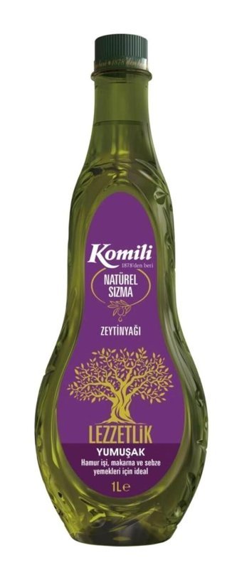 Komili Lezzetlik Yumuşak Organik Polifenollü Olgun Hasat Plastik Sızma Zeytinyağı 1 lt