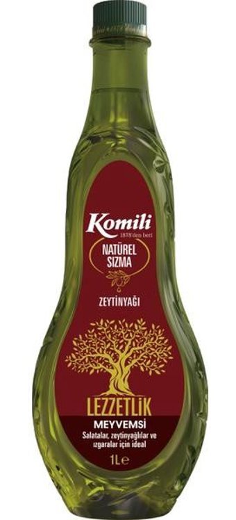 Komili Lezzetlik Yumuşak Organik Polifenollü Olgun Hasat Plastik Sızma Zeytinyağı 1 lt