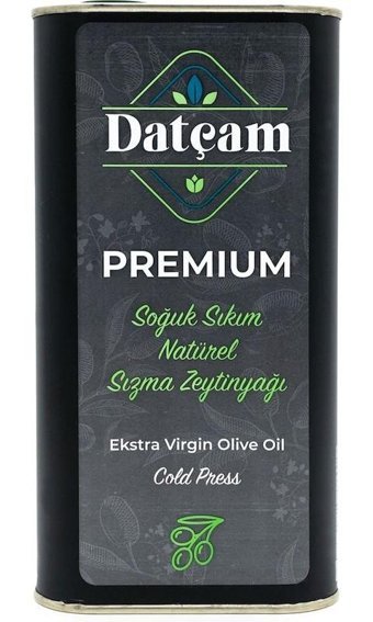 Datçam Premium Soğuk Sıkım Organik Polifenollü Olgun Hasat Teneke Sızma Zeytinyağı 2 lt
