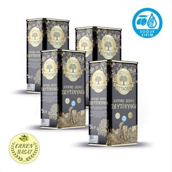 Mahizeytin Natürel Soğuk Sıkım Organik Polifenollü Teneke Sızma Zeytinyağı 4x5 lt