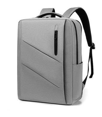 Sones 17 inç Polyester Su Geçirmez Sırt Çantası Laptop Çantası Gri
