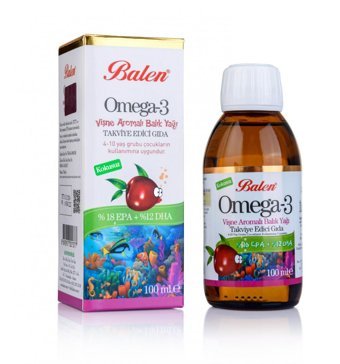 Balen Vişne Aromalı Omega 3 Şurup 100 ml