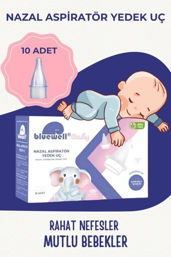 Bluewell Yedek Uç Burun Aspiratörü Şeffaf