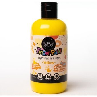 Mammacomica Dough Yıkanabilir 250 ml Sarı Parmak Boyası