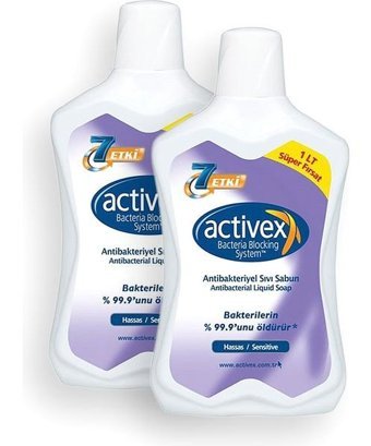 Activex Sensitive Antibakteriyel 2'li Sıvı Sabun 1 lt