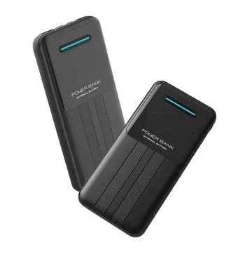 Hejaron Lobo 10000 mAh Hızlı Şarj Işıklı USB Powerbank Siyah