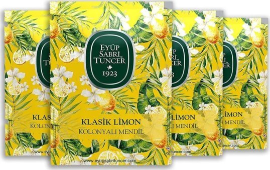 Eyüp Sabri Tuncer Klasik Limon Kolonyalı 50 Yaprak 4'lü Islak Mendil
