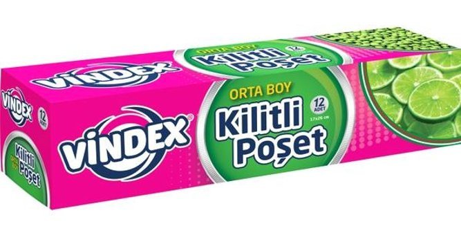 Vindex Orta Boy Kilitli Buzdolabı Poşeti 12 Adet