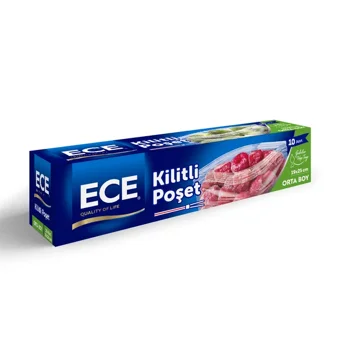 Ece Orta Boy Kilitli Buzdolabı Poşeti 10 Adet