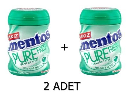 Mentos Pure Fresh Yeşil Naneli Sakız 12x2 Adet