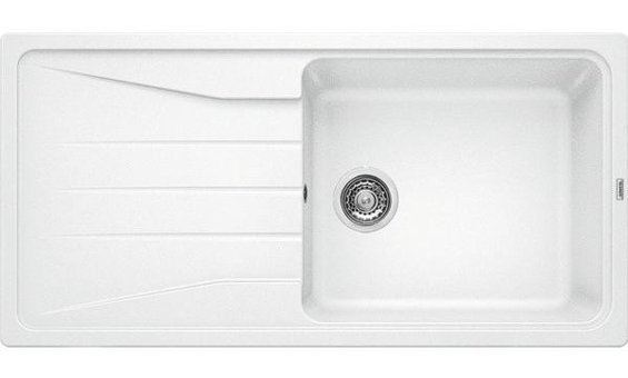 Blanco Sona XL 6S Damlalıklı Tezgah Altı Tek Gözlü Dikdörtgen Sol Granit Beyaz Eviye