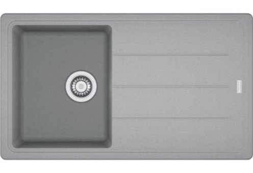 Franke BFG 611-86 Damlalıklı Tezgah Üstü Tek Gözlü Dikdörtgen Sağ Granit Gri Eviye
