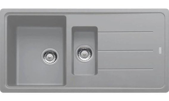 Franke BFG 651 Damlalıklı 1.5 Gözlü Dikdörtgen Sağ-Sol Granit Gri Eviye