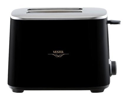 Vestel Rustik 2 Dilim Kırıntı Tepsili 960 W Siyah Mini Ekmek Kızartma Makinesi