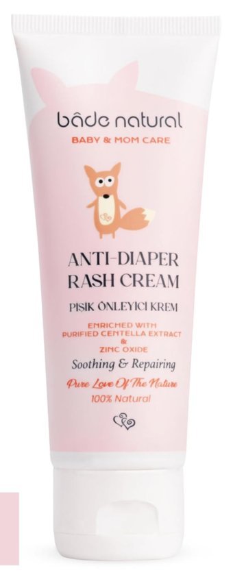 Bade Natural Anti-Diaper Rash Cream Vitaminli Parfümsüz Parabensiz Pişik Kremi 75 ml