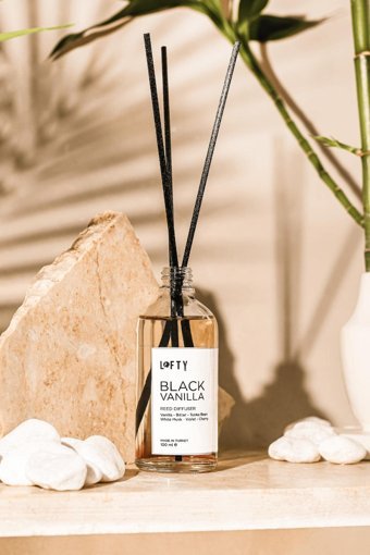 Lofty Bambu Çubuklu Siyah Vanilya Oda Kokusu 100 ml