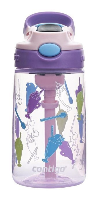 Contigo Gizmo Flip Pro Shakes Pipetli Pembe Tritan Okul Çocuk Matara 420 ml