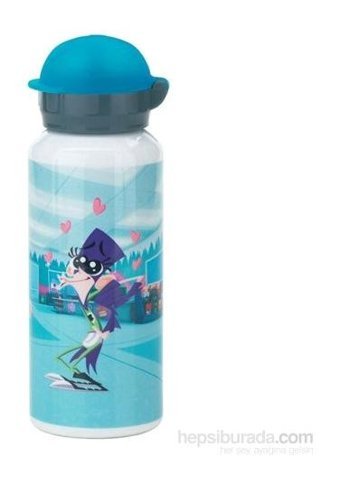 Laken Hit Fanboy & Chum Chum Pipetli Mavi Çelik Okul Çocuk Matara 450 ml