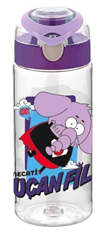 Gıpta Kral Şakir Pipetli Mor Plastik Okul Çocuk Matara 500 ml