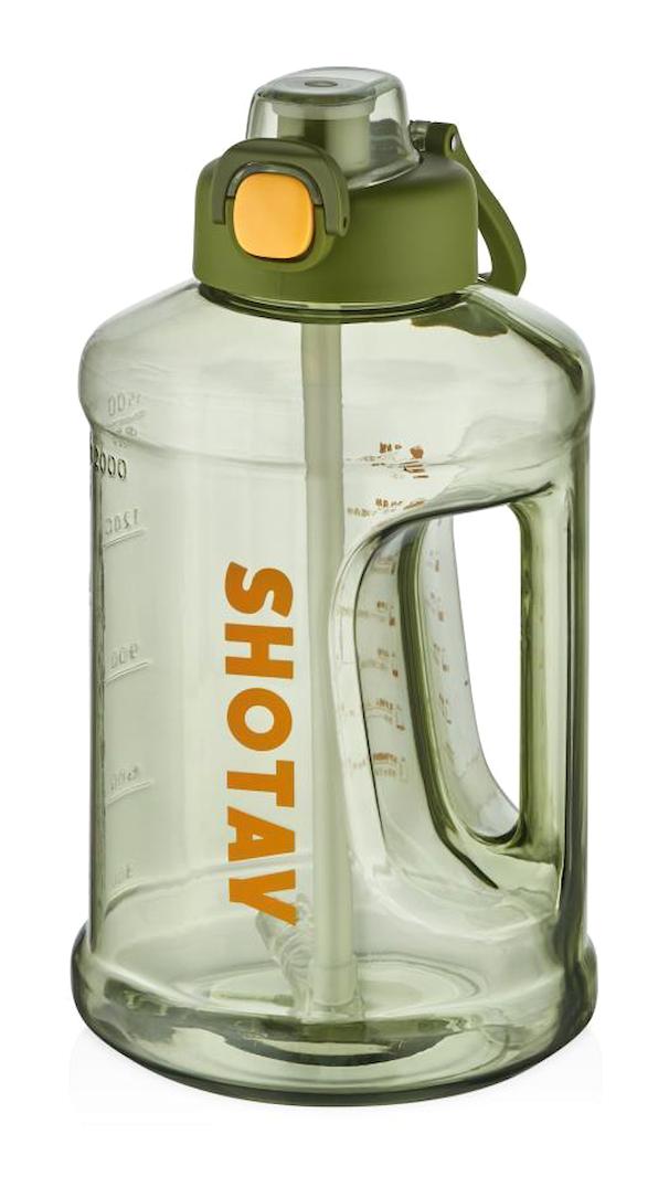 Shotay Carboy XL Yeşil Plastik Matara 2 lt