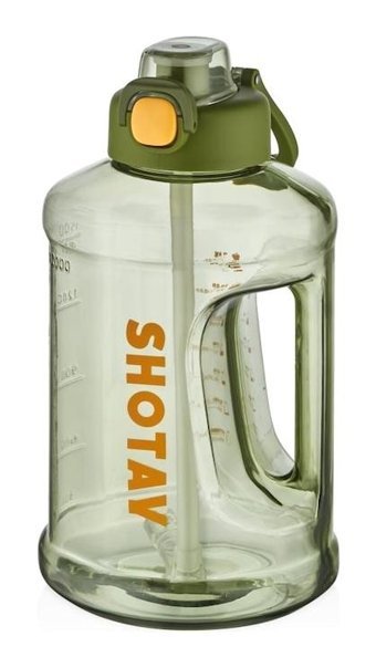 Shotay Carboy XL Yeşil Plastik Matara 2 lt