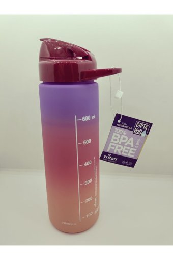 Gıpta Life Is Good Kırmızı Plastik Spor Matara 730 ml