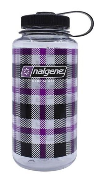 Nalgene Wide Mouth Purple Plaid Çok Renkli Plastik Spor Matara 1 lt