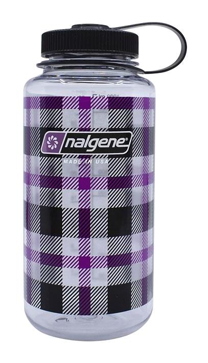 Nalgene Wide Mouth Purple Plaid Çok Renkli Plastik Spor Matara 1 lt