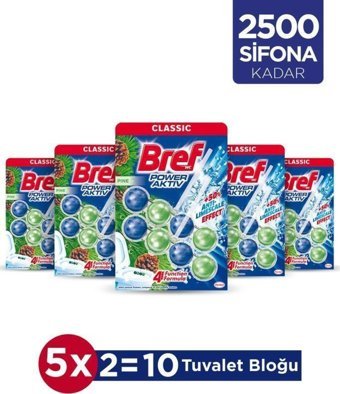 Bref Power Aktiv Çam Klozet Bloğu 5x100 gr