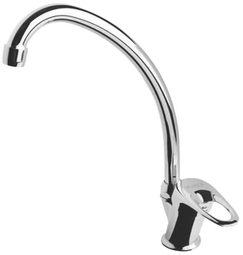 Newarc Smart 142741 Kuğu Çift Girişli Aç Kapa Eviye Bataryası Gümüş