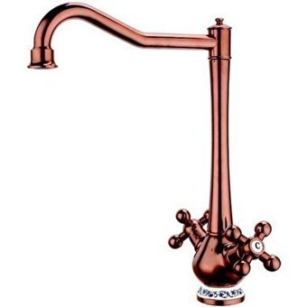 Gms Antik Mix Çift Girişli Aç Kapa Eviye Bataryası Bronz