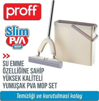Proff Slim Pva Mop Seti Krem