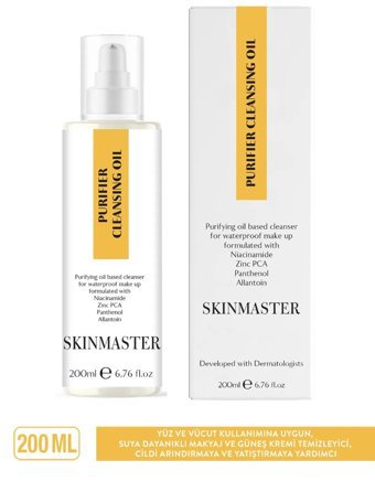 Skinmaster Alkolsüz Tüm Ciltler Yağ Bazlı Yüz ve Vücut Temizleme Yağı 200 ml