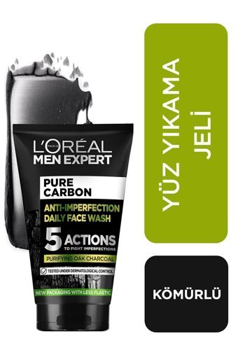 L'oréal Paris Kömürlü Alkolsüz Tüm Ciltler Su Bazlı Yüz Yıkama Jeli 100 ml