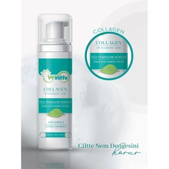 Winlife Kolajen Alkolsüz Tüm Ciltler Su Bazlı Yüz Temizleyici Köpük 225 ml
