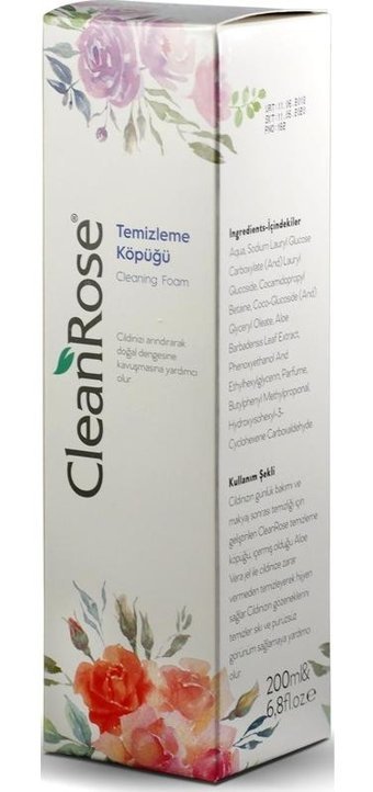 Clean Rose Alkolsüz Tüm Ciltler Yüz Temizleme Köpüğü 200 ml