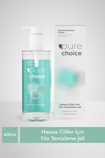 Pure Choice Alkolsüz Hassas Ciltler Su Bazlı Yüz Temizleme Jeli 400 ml