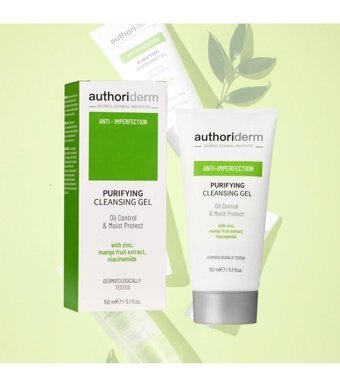Authoriderm Alkolsüz Karma ve Yağlı Ciltler Su Bazlı Yüz Temizleme Jeli 150 ml