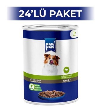 Paw Paw Kuzu Etli Jöleli Yetişkin Köpek Maması 400 gr 24'lü